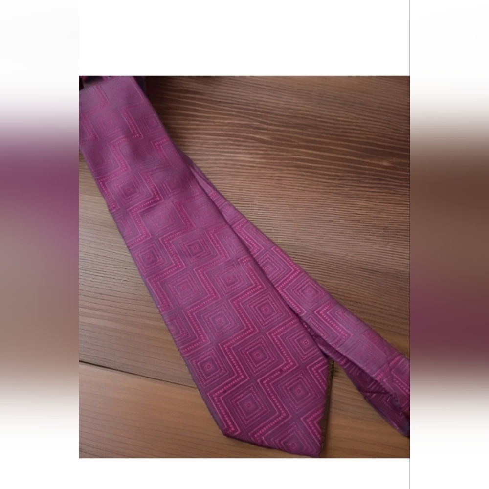 Paolo Davide Sophisticated Plum Geometric Men's Tie